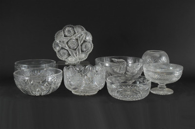 Image for Lot Group of Cut Glass Bowls - Waterford, Tiffany