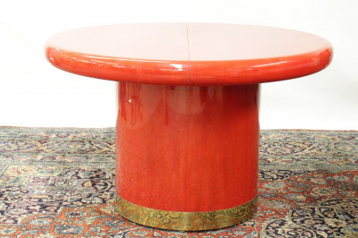 Image for Lot Red Stained Maple Ext Dining Table poss Springer