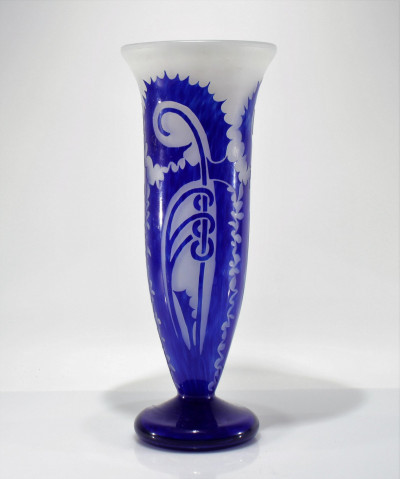 Image for Lot Degue - Art Deco Acid Etched Vase