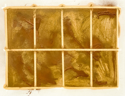 Title Joe Breidel - Untitled (Gold and Brown Grid) / Artist