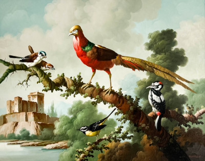Image for Lot Kuang Lee - Untitled (Landscape with Birds)