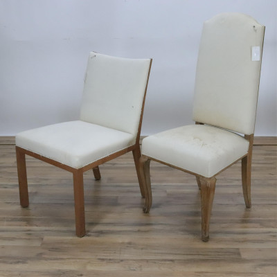 Image for Lot French Art Deco Oak Side Chair  1940s Style Chair