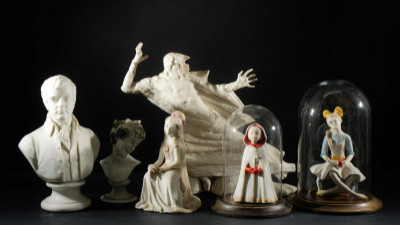 Image for Lot 5 Bisque Busts, Figures, Capodimonte Bacchus
