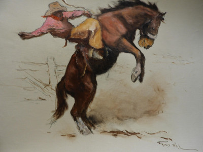 Image for Lot Pal Fried - Cowboy on Bucking Bronco