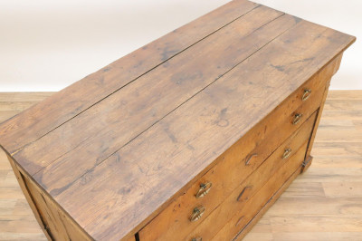 Image 3 of lot 18th C Continental Burlwood Four Drawer Low Chest