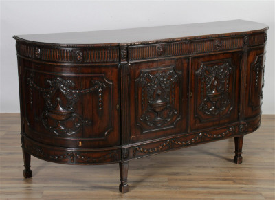 Image for Lot George III Style Mahogany Demilune Cabinet