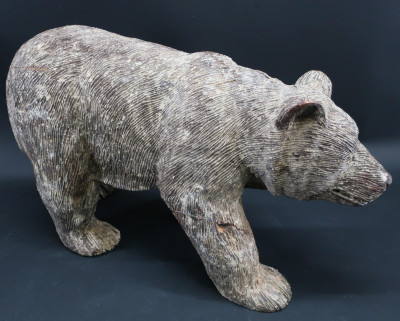 Image for Lot Carved Wood Bear