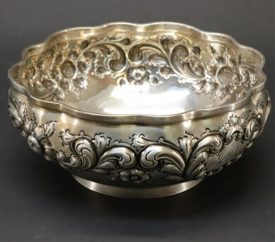 Black Starr  Frost Sterling Silver Repousse Bowl
