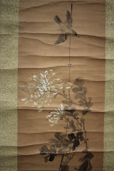 Image 5 of lot 3 Japanese Ink Wash Scrolls of Birds