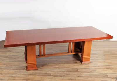 Image for Lot Frank Lloyd Wright Cherry Dining Table, 1990
