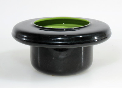 Image for Lot Vistosi - Black & Green Case Glass Bowl, 1990