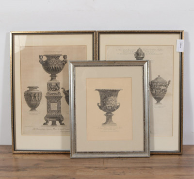 3 Piranesi Etchings of Classical Forms