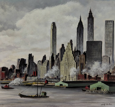 Title Adolf Dehn - New York From Brooklyn Heights / Artist