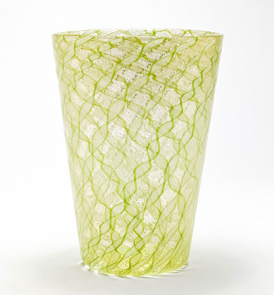 Title Italian Murano Zanfirico Glass Vase / Artist