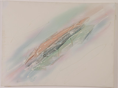 Image 6 of lot 2 Similar Modern Abstract &apos;Color Swirls&apos;, 20th C.