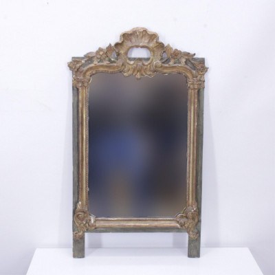 Image 9 of lot 2 Rococo Style Mirror & Brass Triptych
