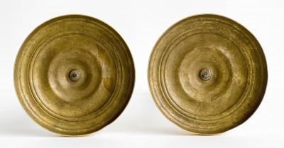 Pair of Charles X Style Gilt-Bronze Candlesticks