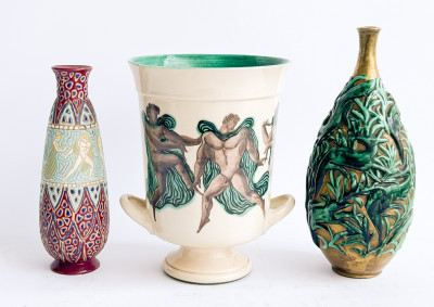 Image for Lot Jean Mayodon - 3 Vases