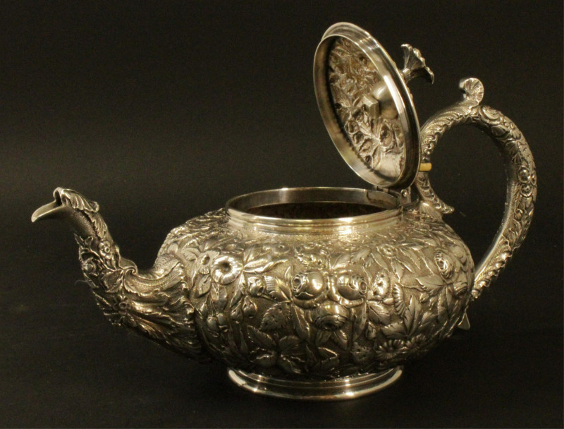 Image 3 of lot 20th C Silver Pieces Teapot S Kirk and Sons