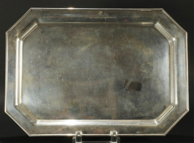 Image for Lot Cartier Sterling Silver Art Deco Octagonal Tray