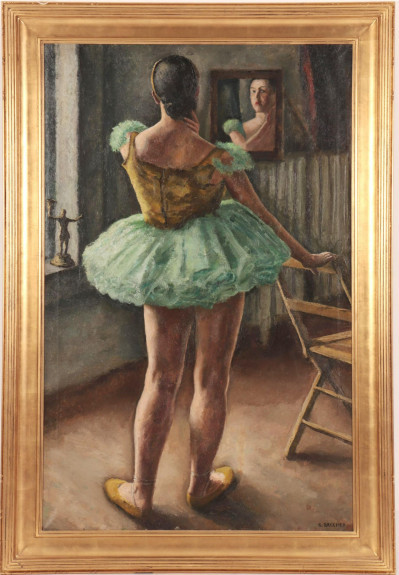 Image for Lot Samuel Brecher -  The Dancer, large oil on canvas