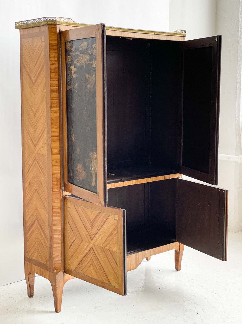 Louis XVI Lacquer and Tulipwood Cabinet