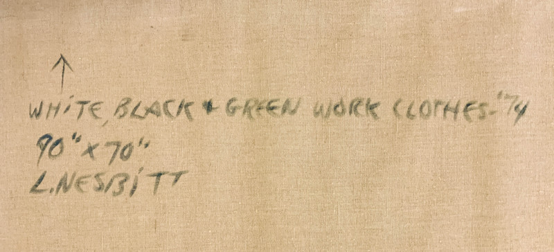 Lowell Nesbitt - White, Black, Green Work Clothes