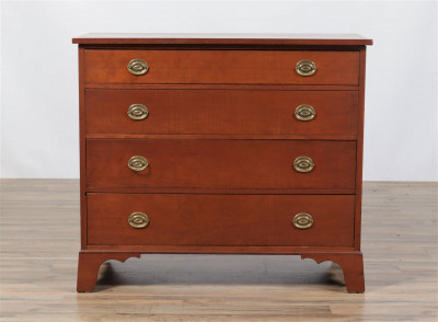 Image for Lot Federal Cherry Chest of Drawers, 19th C.
