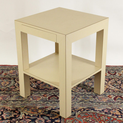 Image for Lot 1980&apos;s Tan Formica Veneered Side Table