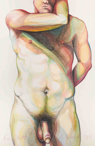 Lowell Nesbitt - Untitled (Nude in Colors)