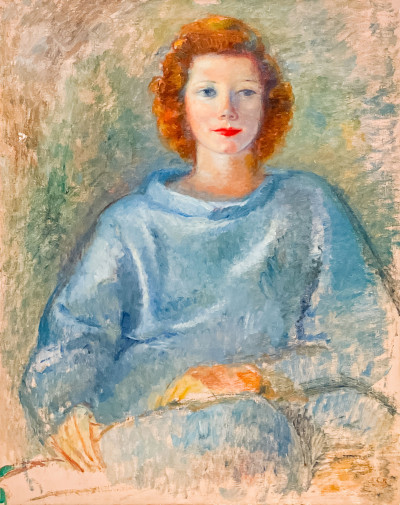 Title Clara Klinghoffer - Portrait of Woman with Red Hair / Artist