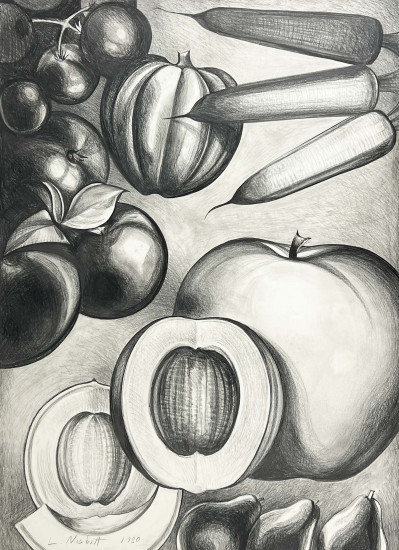 Title Lowell Nesbitt - Still Life with Peach, Carrots, and Pears / Artist