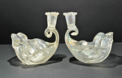 Image for Lot Pauly & Co. - Pr. Iridescent Shell Candlesticks