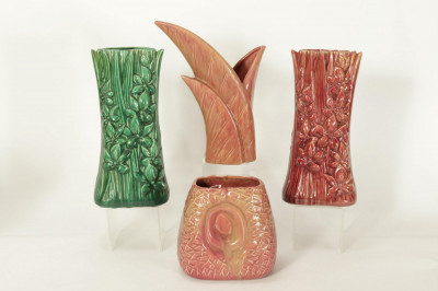 Image 2 of lot 12 Gonder Pottery Vases, Ewers & Trays