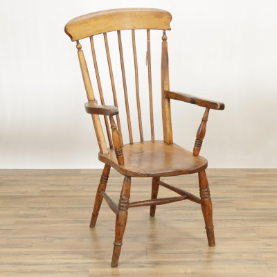 Image for Lot English Provincial Windsor Armchair
