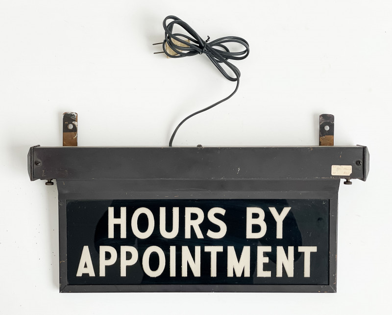 Image 2 of lot &apos;Hours By Appointment&apos; Illuminated Sign