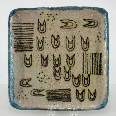 Image for Lot Guido Gambone - Ceramic Tray, Mid 20th C.