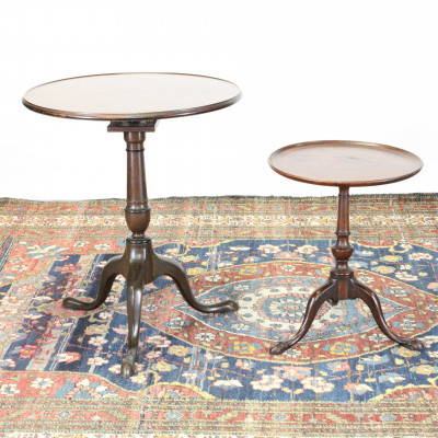 Image 1 of lot 2 George III Style Mahogany Tripod Tables
