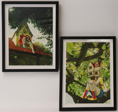 Image for Lot Joline, "Tree House/Bird House", lithographs