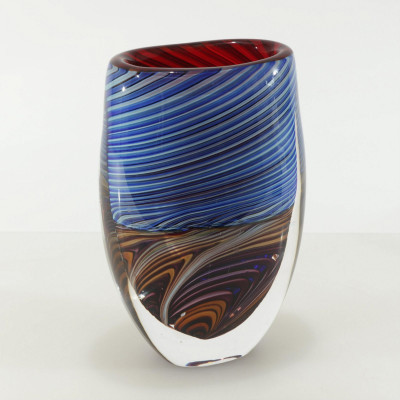 Image for Lot Lino Tagliapietra Style Swirl Glass Vase