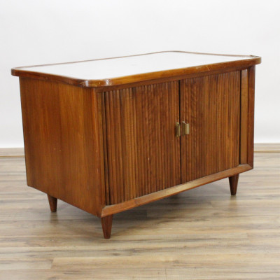 Image for Lot American 1950&apos;s Walnut Tambour Side Cabinet