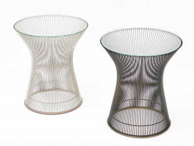 Image for Lot Warren Platner for Knoll, Two End Tables