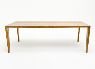 Image for Lot Scandinavian Contemporary Dining Table with Tapered Legs