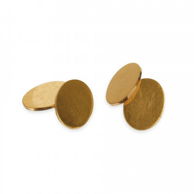 Image for Lot 14K Oval Cufflinks