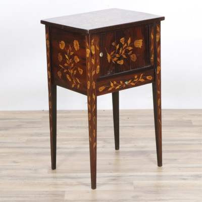 Image for Lot Dutch Marquetry & Mahogany Side Table, 19th C.
