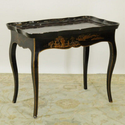 Image for Lot Rococo Style Chinoiserie & Lacquered Table