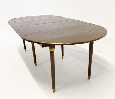 Louis Philippe French Gilt Bronze Mounted Mahogany Dining Table