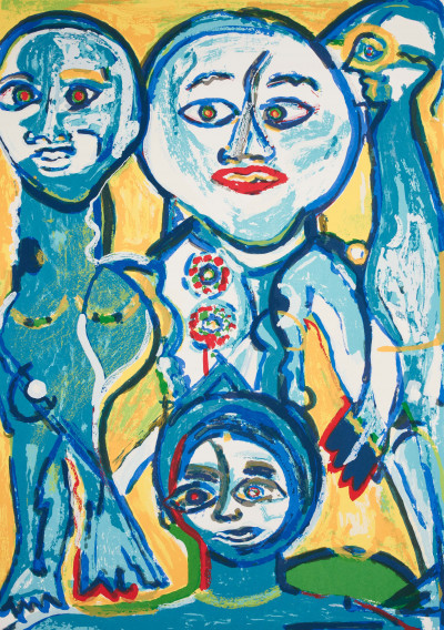 Herbert Gentry - Untitled (Blue Faces)