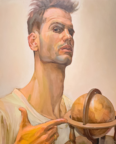 Title Jeffrey Asan - Man with Globe (Self-Portrait) / Artist