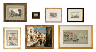 Image for Lot Various Artists - Venetian Canal and Other Scenes, Original Works, Group of 7